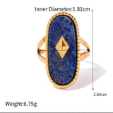 18K Gold-Plated Natural Stone Ring