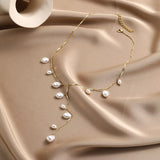 18K Gold-Plated Pearl Necklace