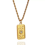 18K Gold-Plated Tarot Card Necklace
