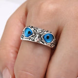 Alloy Owl Eyes Ring