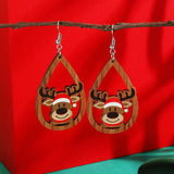 Christmas Reindeer Teardrop Dangle Earrings