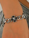 Gothic Skull Cross Chain Bracelet | Stylish Jewelry