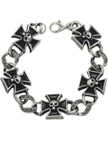 Gothic Skull Cross Chain Bracelet | Stylish Jewelry