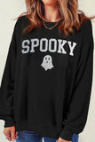 Felvior spooky round neck long sleeve sweatshirt