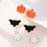 3-Pair Halloween Stud Earrings
