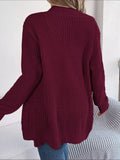 Chunky Knit Open Front Cardigan with Pockets