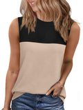 Color Block Round Neck Tank