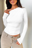 Single Shoulder Long Sleeve T-Shirt