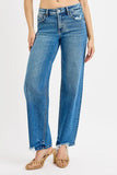 RISEN Full Size Mid Rise Baggy Jeans Plus Size