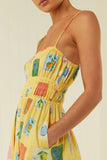 Printed Square Neck Maxi Cami Dress
