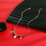 18K Gold-Plated Alloy Christmas Necklace