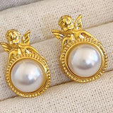 18K Gold-Plated Alloy Geometric Earrings