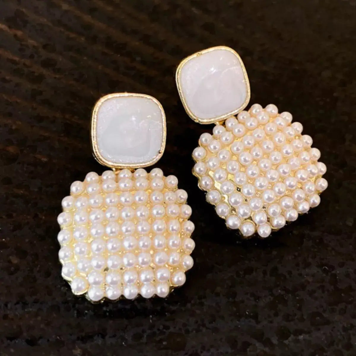 18K Gold-Plated Alloy Geometric Earrings