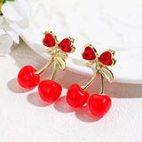 18K Gold-Plated Cherry Drop Earrings