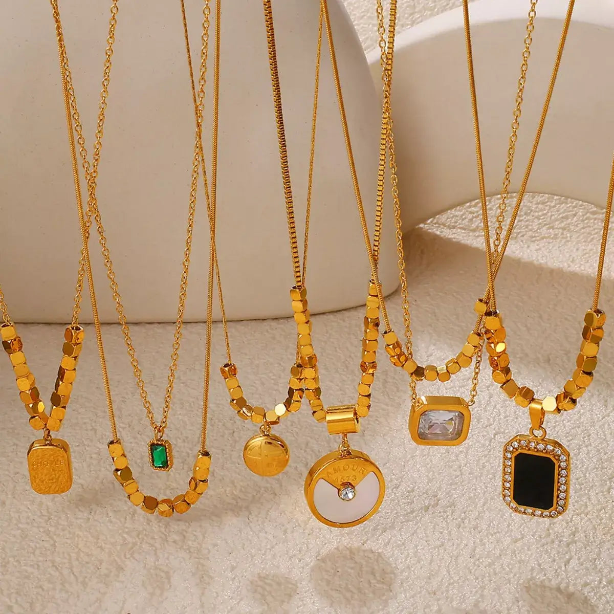 18K Gold-Plated Pendant Necklace