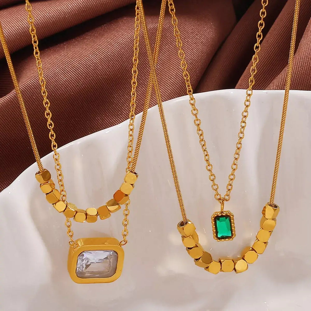 18K Gold-Plated Pendant Necklace