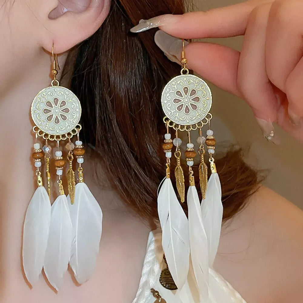 18K Gold-Plated Stainless Steel Dangle Earrings