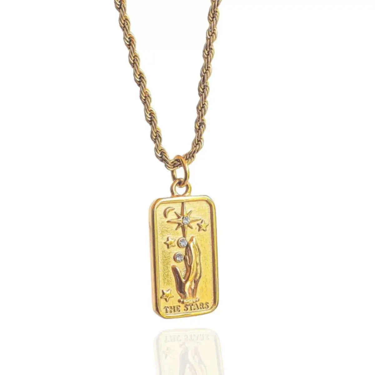18K Gold-Plated Tarot Card Necklace