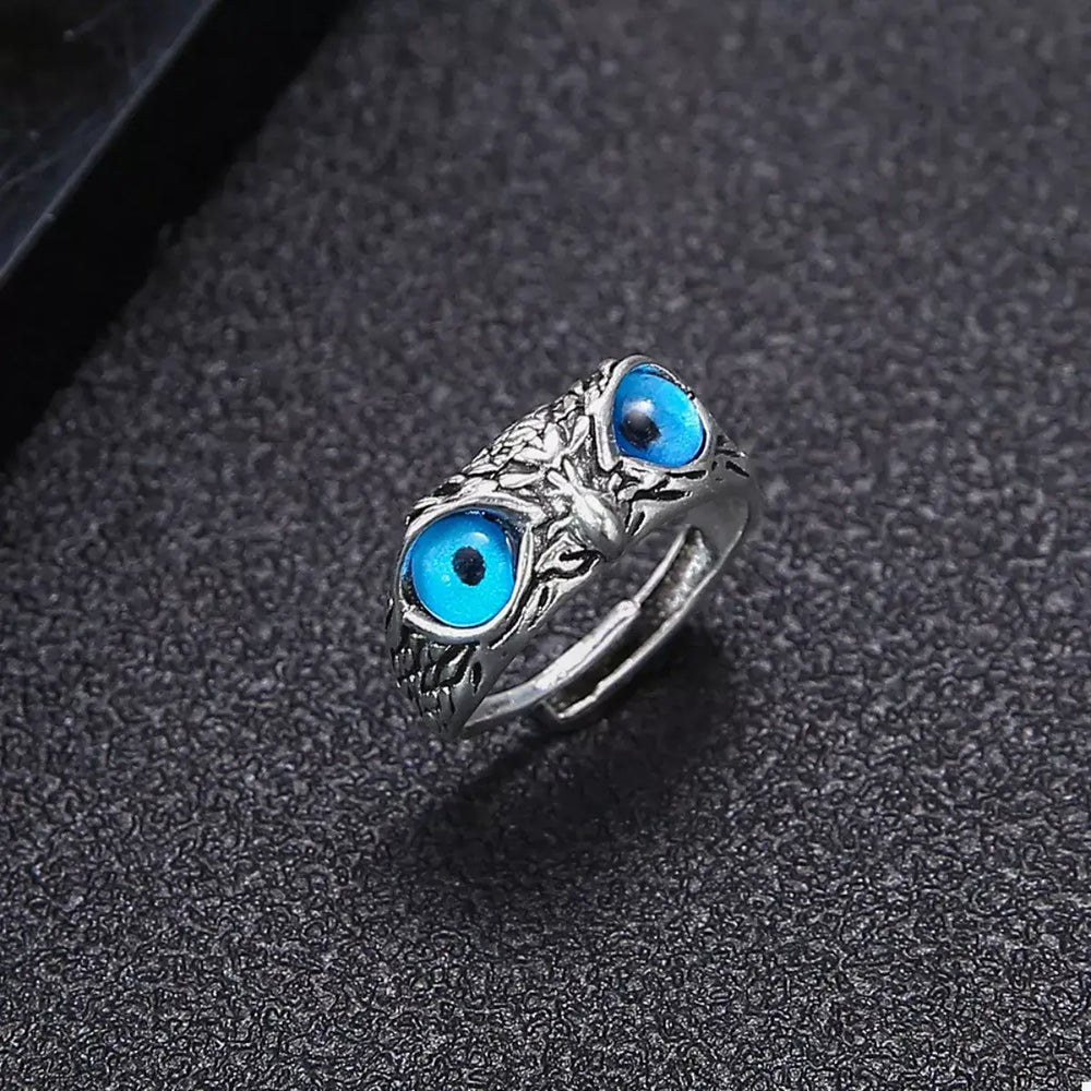 Alloy Owl Eyes Ring