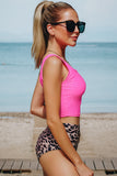 Scoop Neck Wide Strap Two-Piece Swim Set