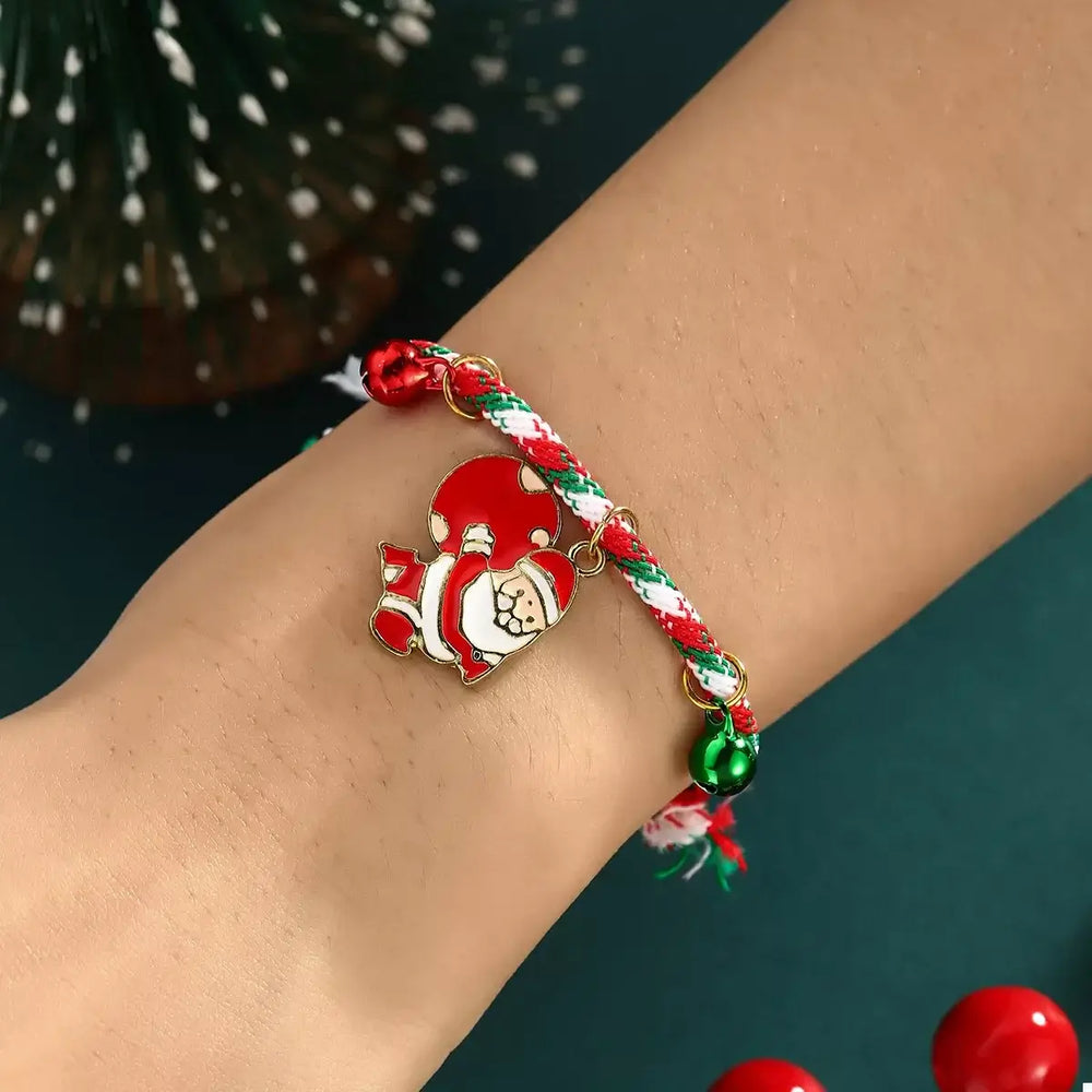 Christmas Charm Braided Rope Bracelet