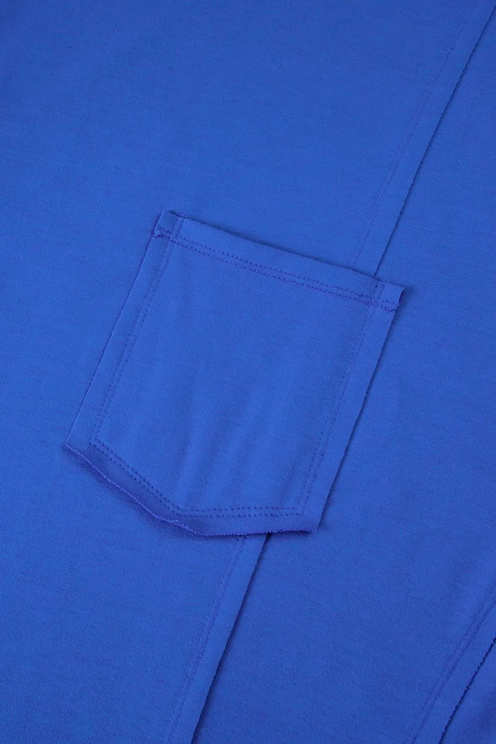Patched Pocket Exposed Seam Oversize T-shirt