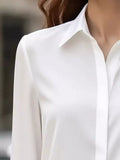Button Down Collared Neck Long Sleeve Shirt