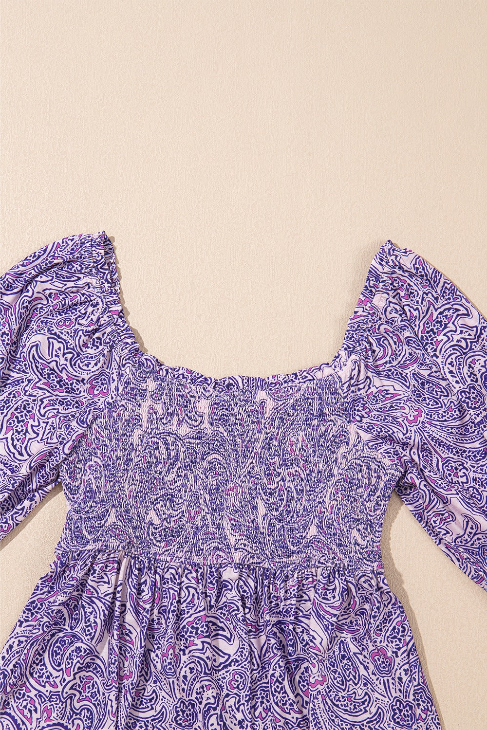 Printed Square Neck Half Sleeve Blouse