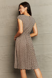 Perfee Round Neck Tie Waist Dress