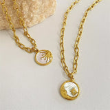18K Gold-Plated Titanium Steel Pendant Necklace