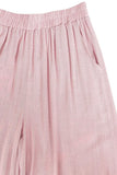 Zenana Woven Elastic Band Pants With Pocket