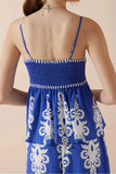 Printed Square Neck Cami and Wide Leg Pants Set