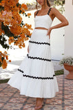 Contrast Trim Cami and Skirt Set