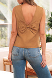 Bow Back Round Neck Tank