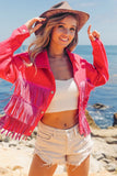 BiBi Rhinestone Fringe with Studed Collar Jacket