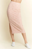 Jade By Jane Zebra Print Side Slit Midi Skirt