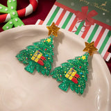 Acrylic Christmas Tree Earrings