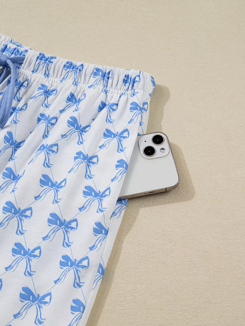 Bow Print Pajama Set – Long Sleeve Shirt & Pants | Felvior