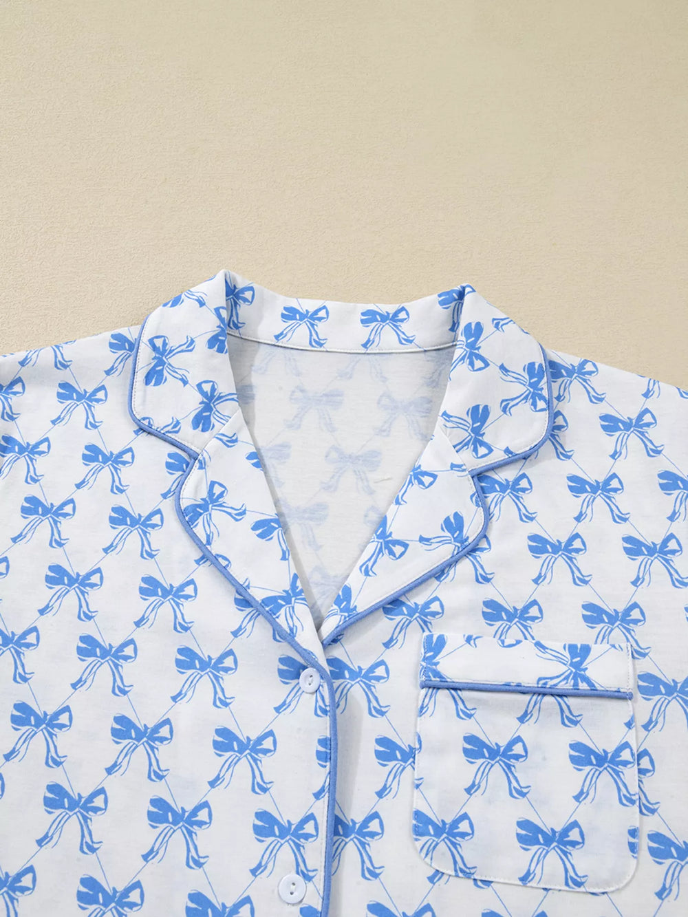 Bow Print Pajama Set – Long Sleeve Shirt & Pants | Felvior