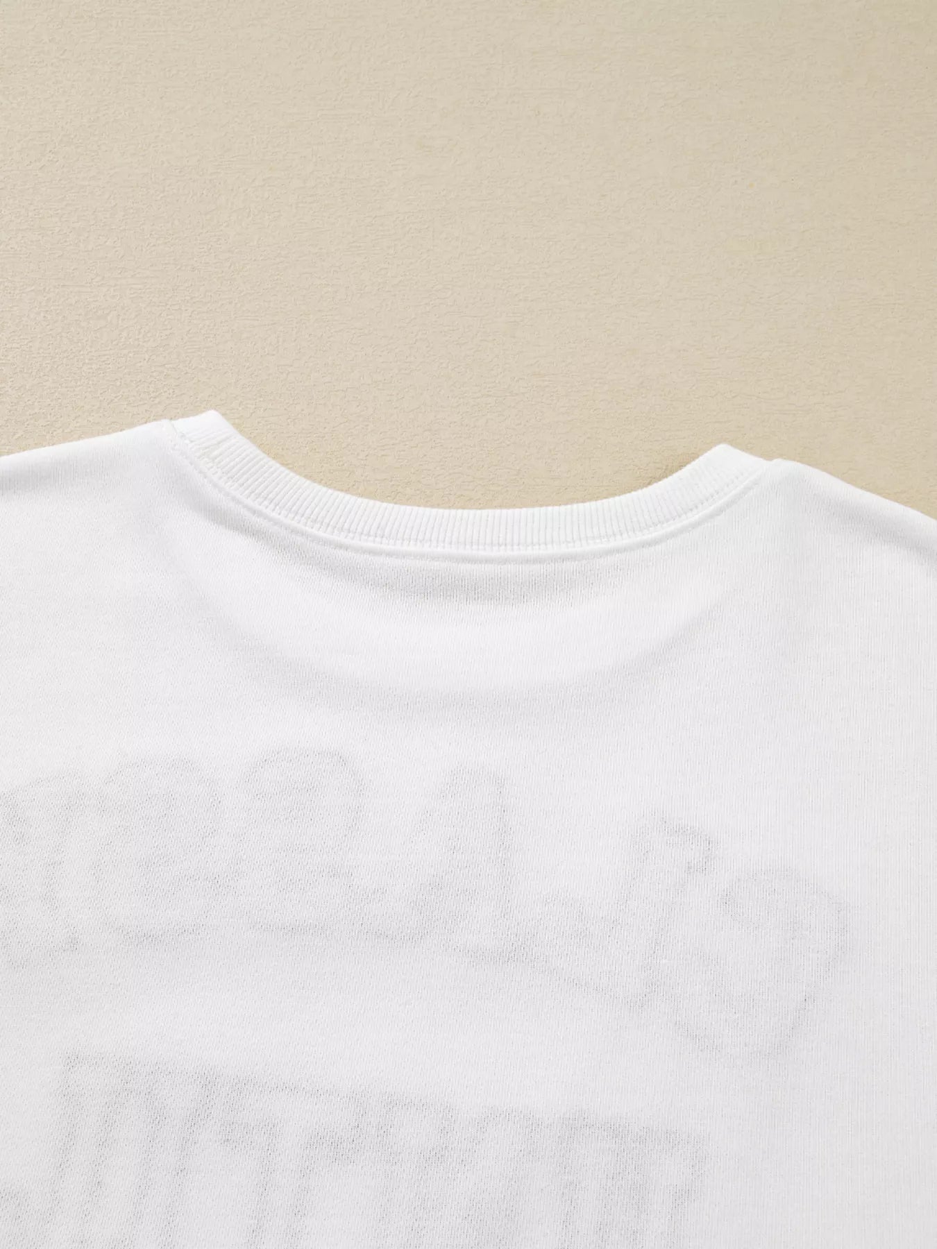 CLASSY UNTIL KICKOFF Plush Letter Patched Loose Sweatshirt