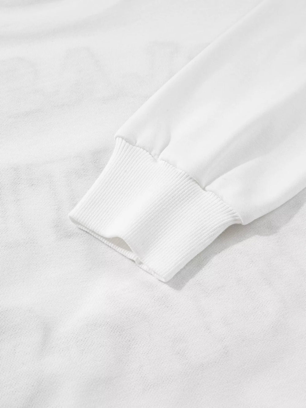 CLASSY UNTIL KICKOFF Plush Letter Patched Loose Sweatshirt