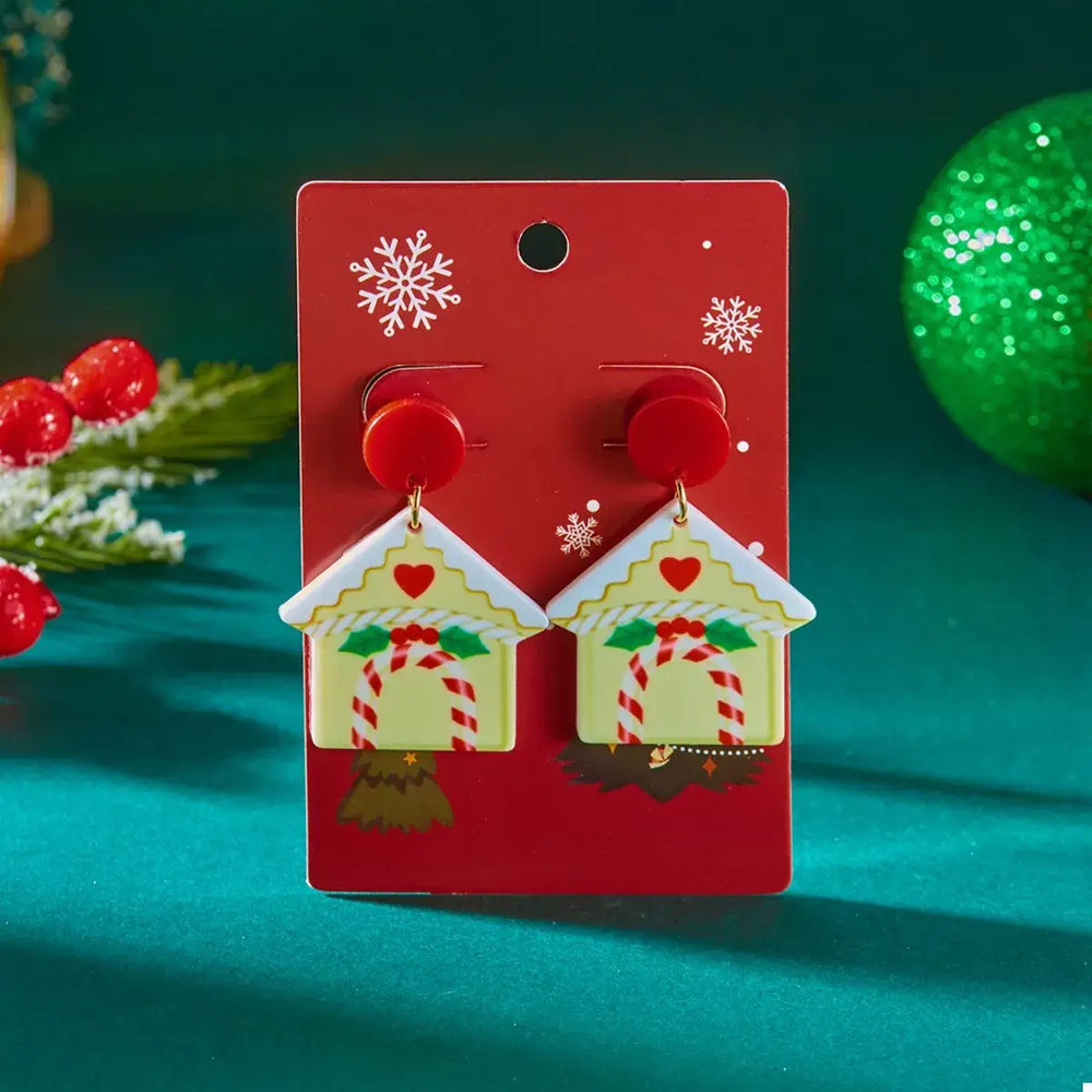 Christmas Acrylic Dangle Earrings
