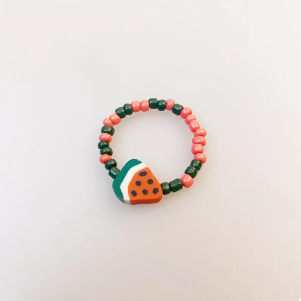 Colorful Fruit Charm Beaded Ring