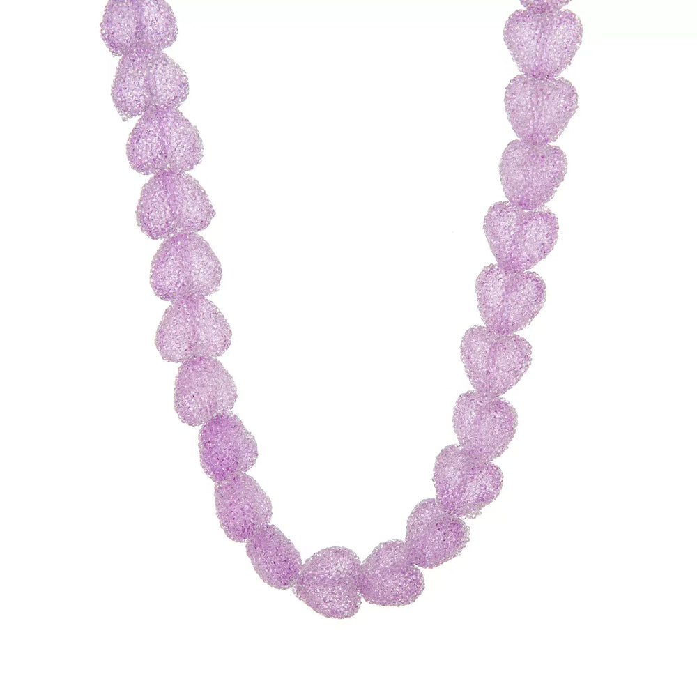 Colorful Resin Heart Necklace - Elegant Jewelry