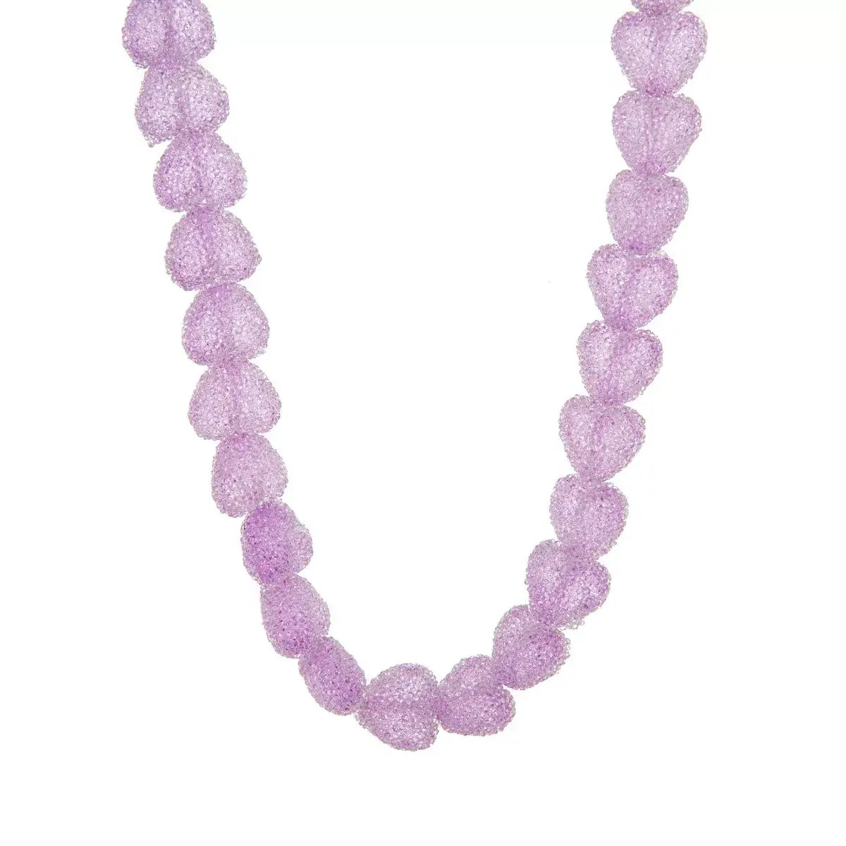 Colorful Resin Heart Necklace - Elegant Jewelry