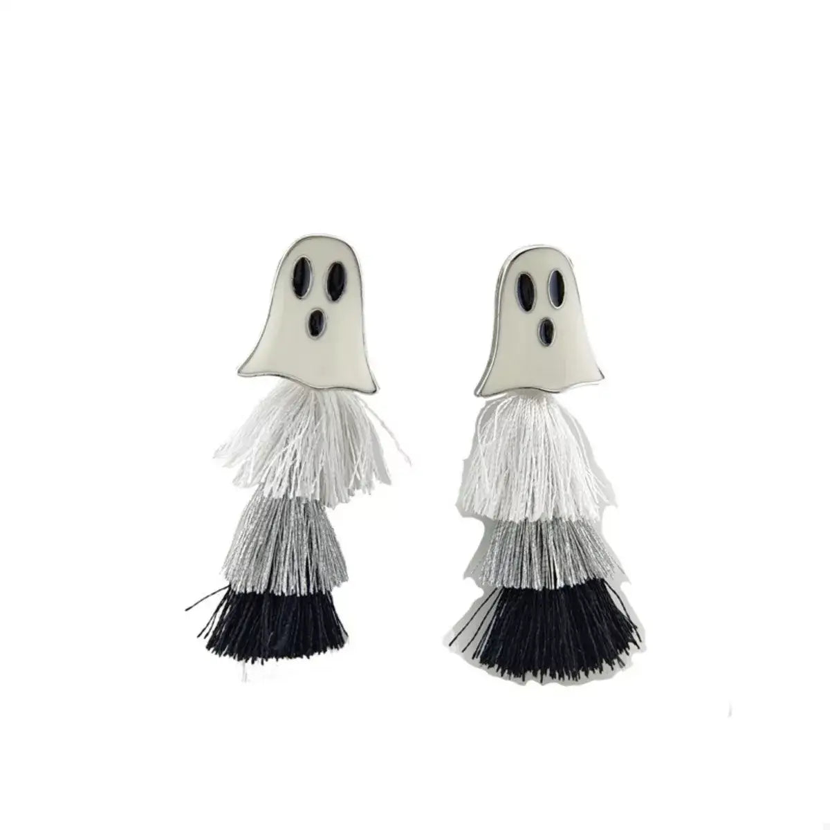 Halloween Ghost and Pumpkin Dangle Earrings