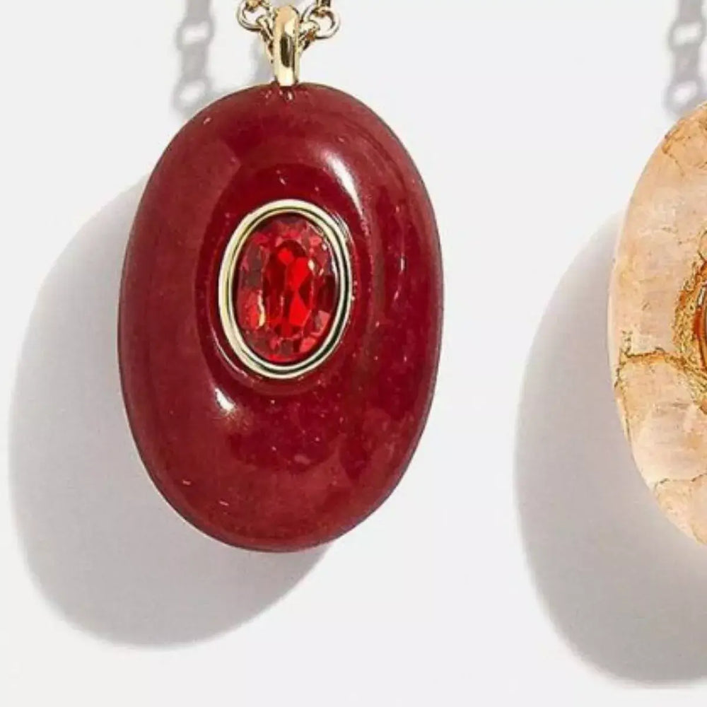 Natural Stone Pendant Necklace - Elegant Jewelry
