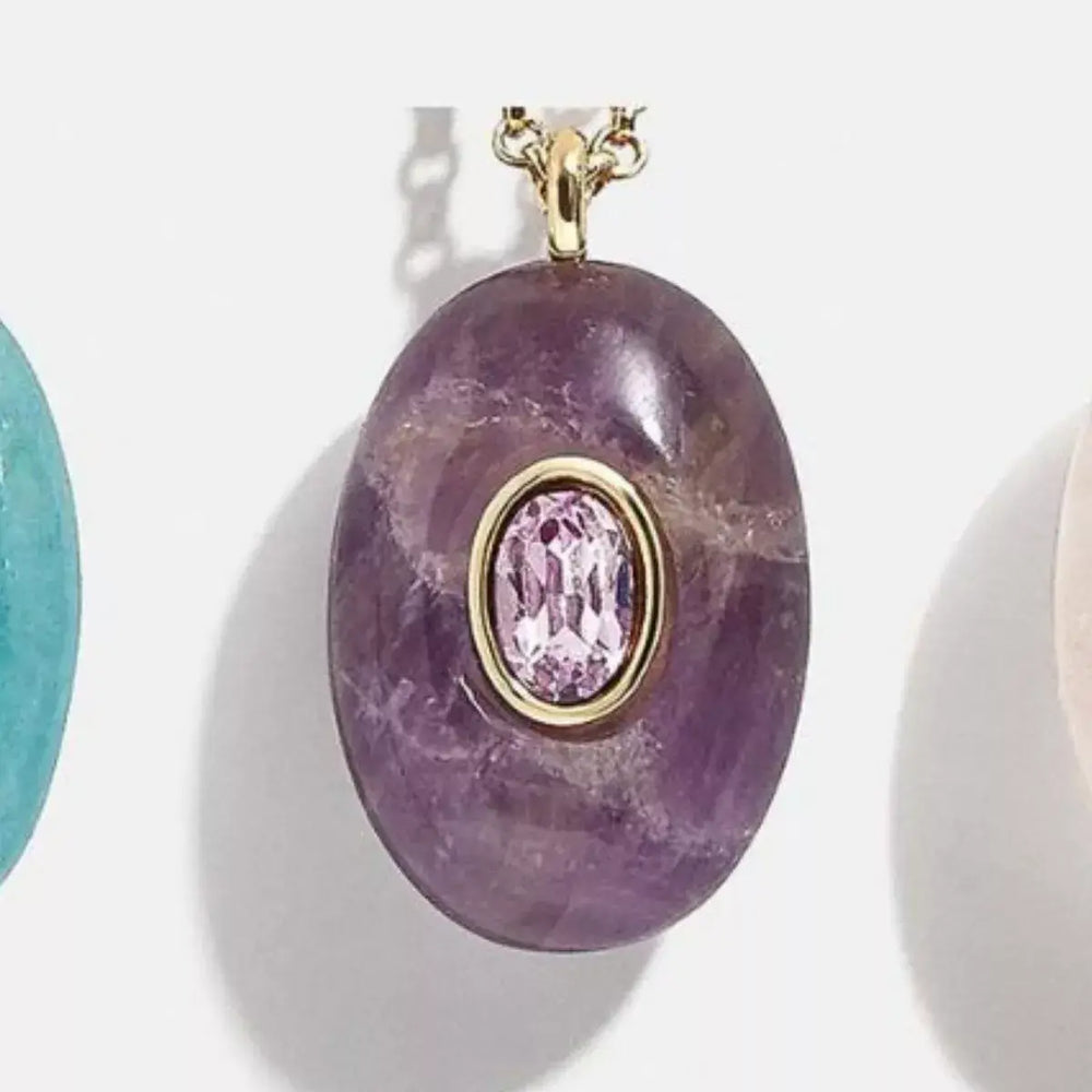 Natural Stone Pendant Necklace - Elegant Jewelry