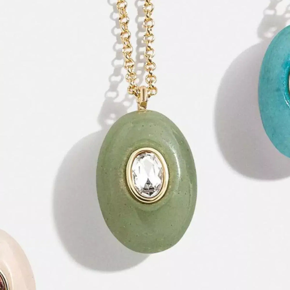 Natural Stone Pendant Necklace - Elegant Jewelry