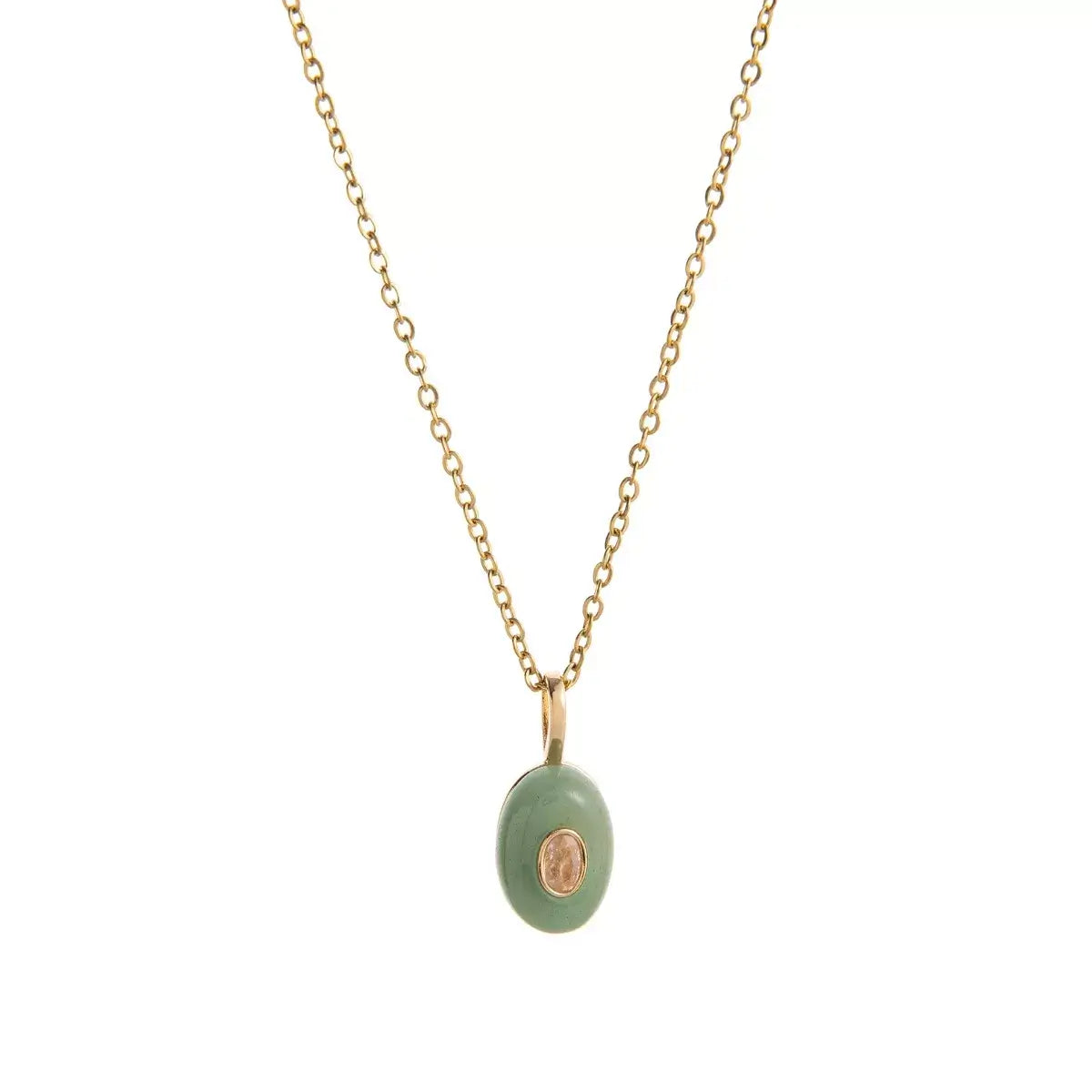 Natural Stone Pendant Necklace - Elegant Jewelry